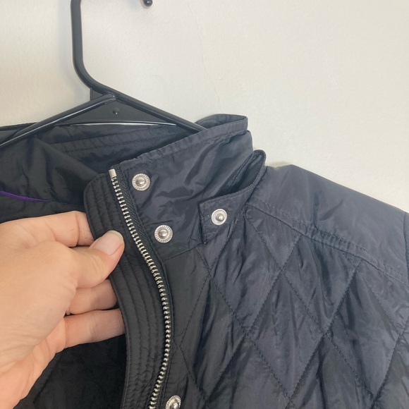 Lauren Ralph Lauren Quilted Puffer Jacket Black Size Medium **read - Picture 3 of 8